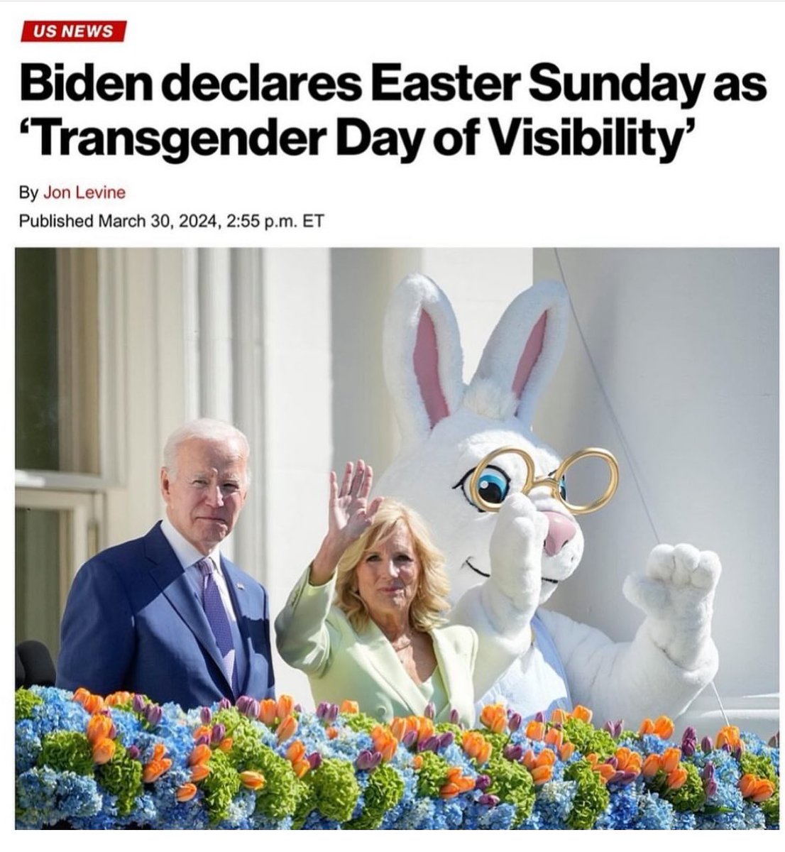 This is really hard to believe. President Biden issued a proclamation recognizing March 31 as Transgender Day of Visibility. This is also the date of Easter where we celebrate the fact that Jesus Christ rose from the dead. What is the president thinking? This is a profound