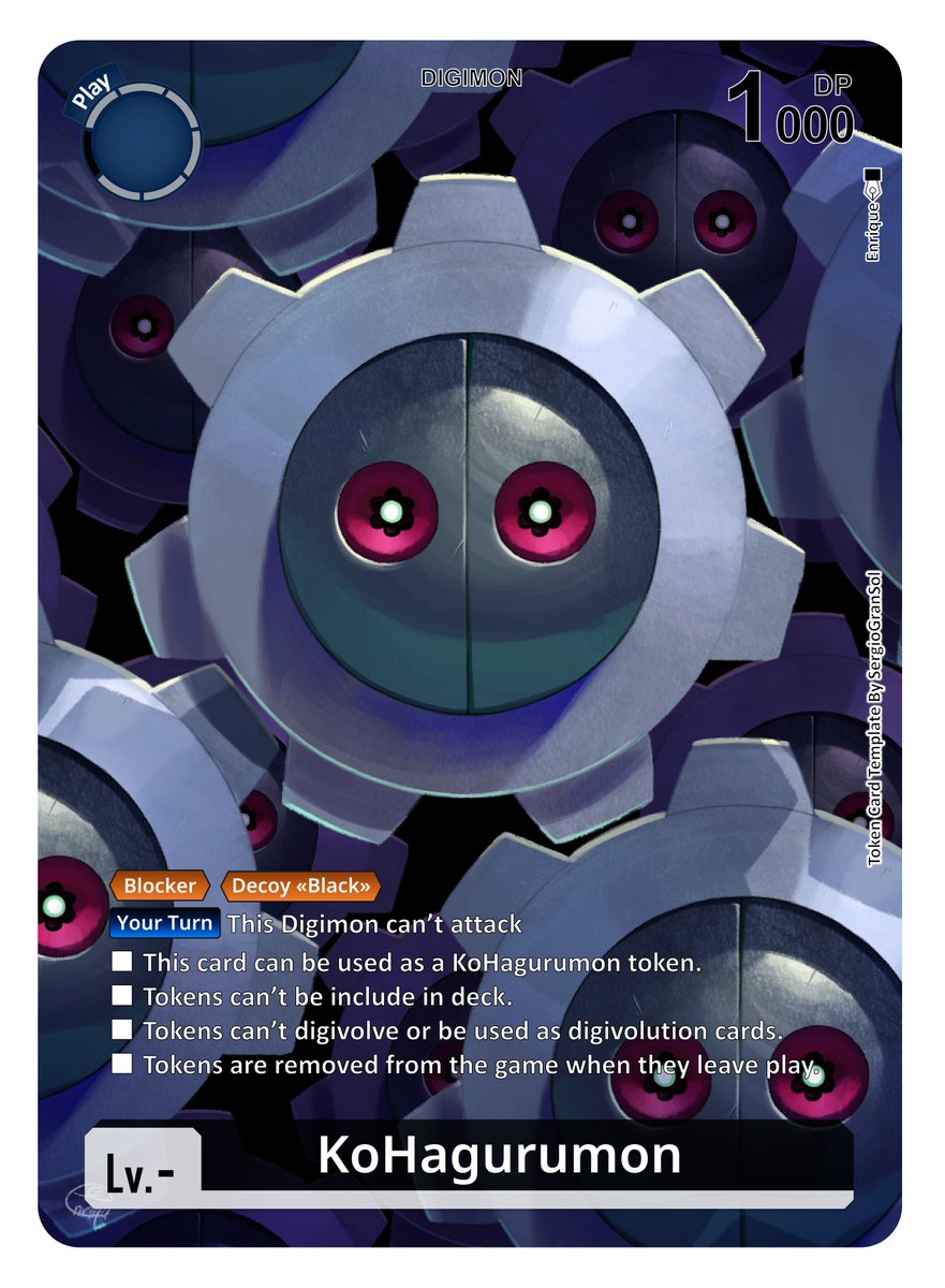 Just sharing Digimon TCG Tokens KoHagurumon token EN translation