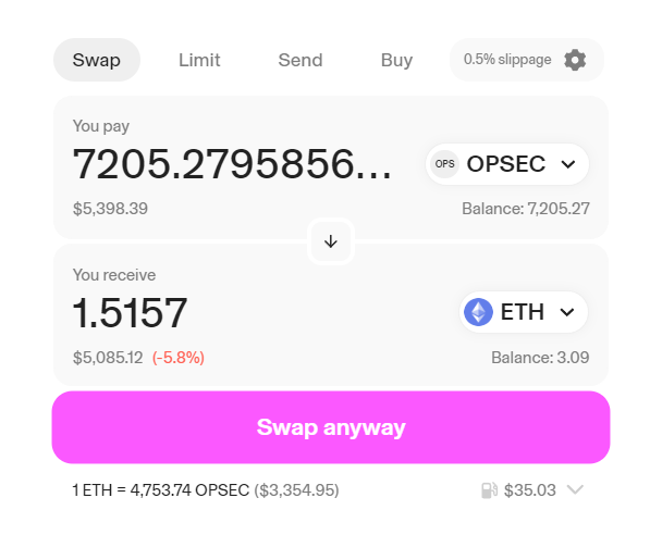 Melnyk88's tweet photo. You can claim $OpSec worth of 5000$ https://t.co/H65Embvgim https://t.co/xTpZW4ViWB