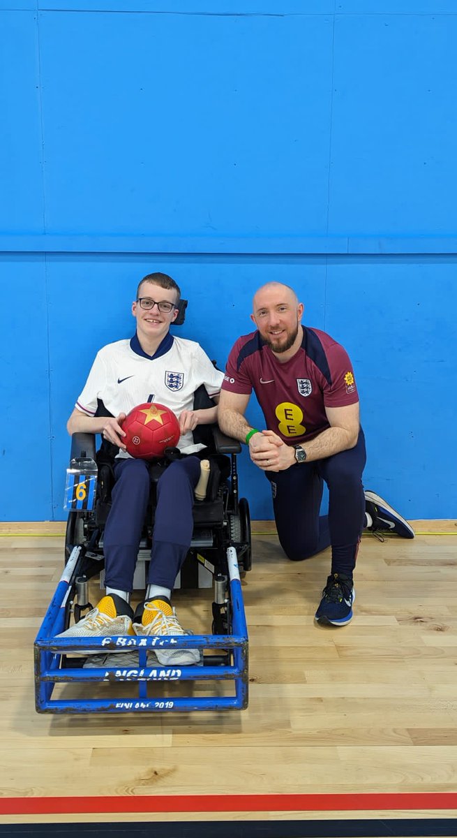 England won both games 11-0 today against Spain & Scotland, with @Gregg_Baxter6 scoring his first ever goals for the 3 Lions, bagging a hat-trick vs Spain 👏👏

He was selected as player of the match by his team mates, receiving the pre match gift from Spain, a signed ball ⚽