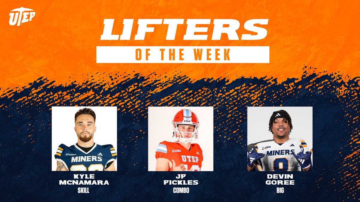 Congratulations to our 𝗟𝗜𝗙𝗧𝗘𝗥𝗦 𝗢𝗙 𝗧𝗛𝗘 𝗪𝗘𝗘𝗞, Kyle McNamara, JP Pickles, and Devin Goree‼️ #WinTheWest | #PicksUp