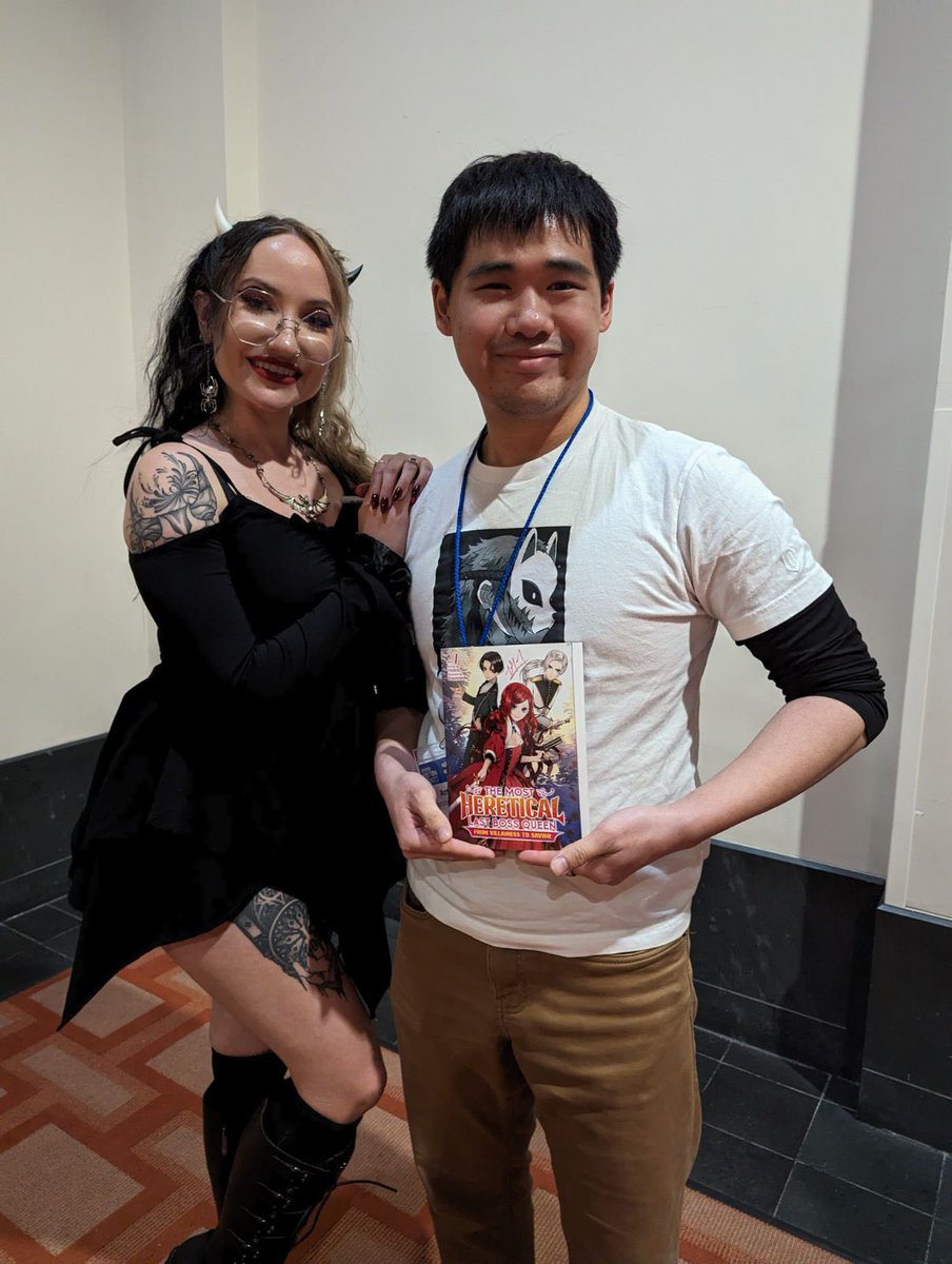 Thank you to “The Most Heretical Last Boss Queen” anime fans who attended our English Dub panel! They received both the manga AND novel. Also, blessed by Princess Pride, aka EN VA: @MiniMonstress   Want to read the manga and/or novel? Head over to our friends, @gomanga