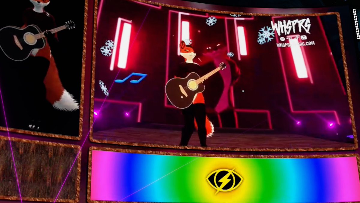 tobi_lab's tweet photo. The @VRChat music festival scene is amazing #CDFest2024  is putting on one of the best ones I've seen yet @whsprsmusic and @whensnakessing Killed it. https://t.co/WEHZh24FUh