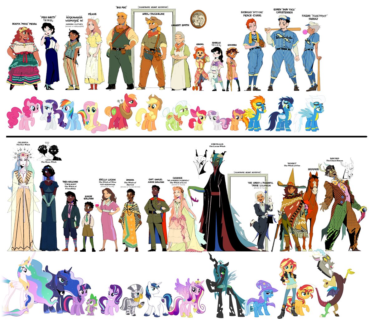 Using this QRT to post the full updated cast roster for the Grand Galloping 20s AU so far.