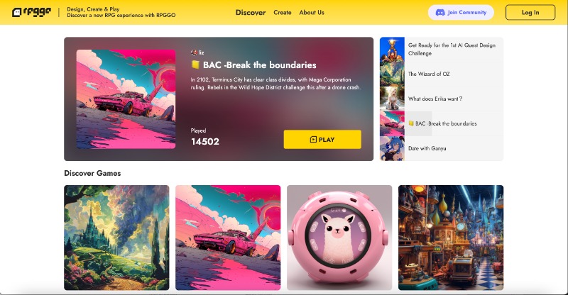 rpggoai's tweet photo. Design, Create &amp; Play - Discover new gaming experience with RPGGO!
Play personalized interactive text games tailored to your preferences. 

Visit https://t.co/GCwXcZXo4f now and immerse yourself in real-time interactive RPG games https://t.co/TWg5CjMepA