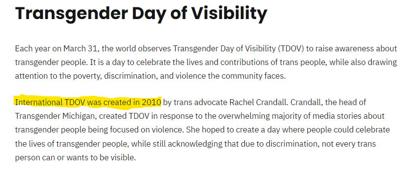 I know others have made the point, but Joe Biden didn't create Transgender Day of Visibility & didn't pick March 31st. Trump, @GovAbbott & many other vile TX Rs are knowingly lying. They are demeaning Easter - Christians' holiest day - by fomenting hate w/ sinful lies.