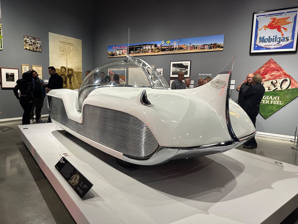 Enjoyed hearing fellow Imagineer Bob Gurr  explain how Autopia came to be at the opening of a terrific new exhibit @petersenmuseum. A must go. Great art and fururism.