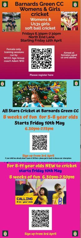 BGCC_Official's tweet photo. Register now for Womens and girls and from 3rd April  for All Stars and Dynamos #Pitchero
https://t.co/vw5aDxAMxv https://t.co/Gm8Jl876Gs