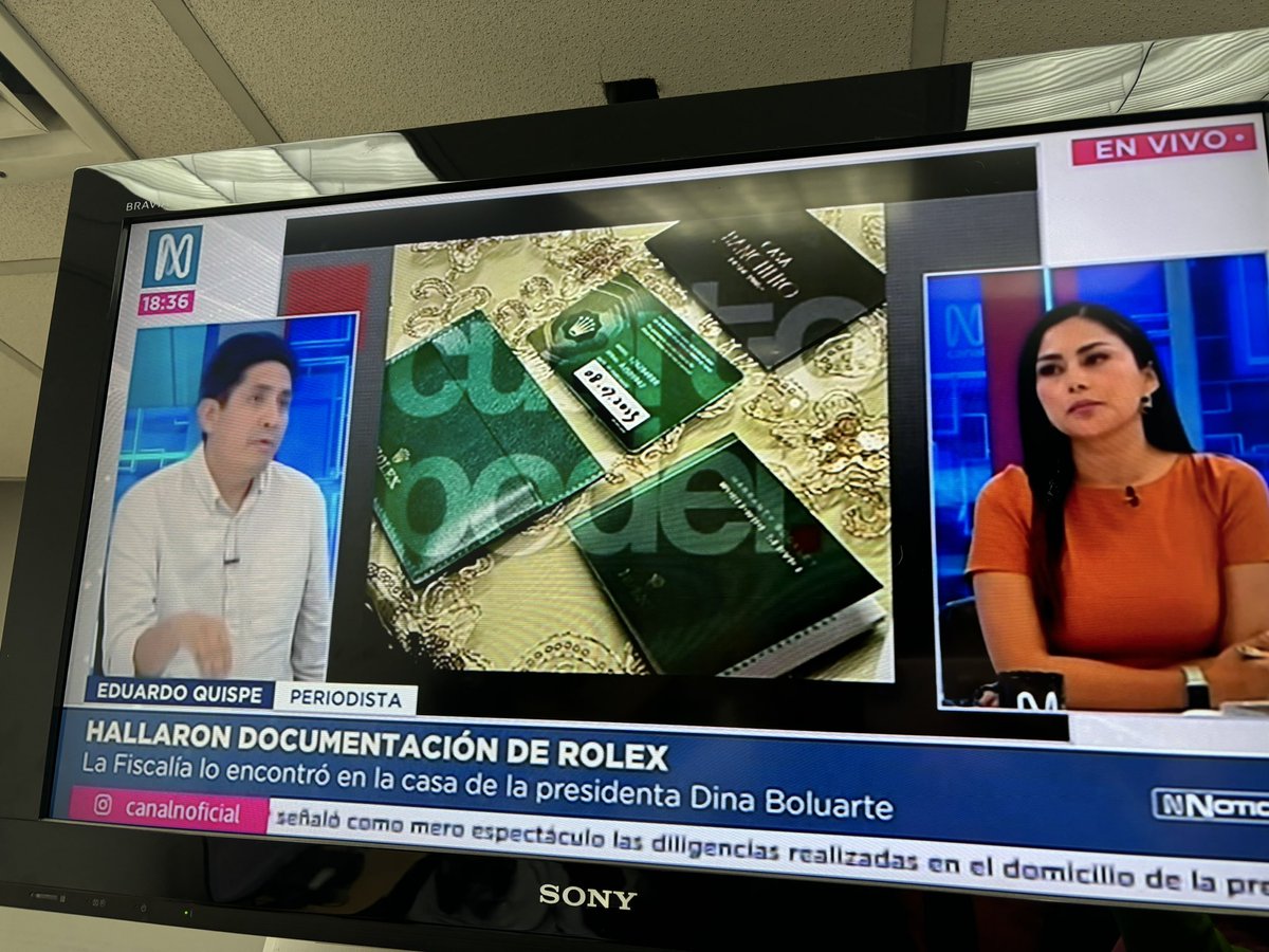 #ÚLTIMO
Se halló tarjeta de certificado Rolex con código del 2023 en casa de la <a href="/presidenciaperu/">Presidencia del Perú 🇵🇪</a> Dina Boluarte. Es el modelo Date Just 36 de US$ 19 mil con diamantes en cada número.

Por <a href="/EduardoFrancoX/">Eduardo Franco Quispe Palacios</a> 
#EXCLUSIVO #CuartoPoder <a href="/Cuarto_Poder/">Cuarto Poder</a> <a href="/canalN_/">Canal N</a> <a href="/americatv_peru/">América</a>