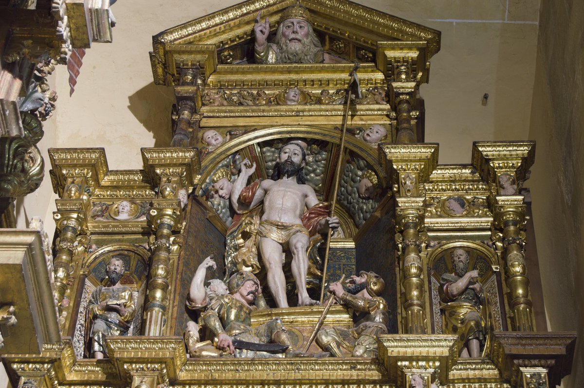 "Exulten por fin los coros de los ángeles, exulten las jerarquías del cielo, y por la victoria de rey tan poderoso, que las trompetas anuncien la salvación" 

¡Aleluya, Cristo ha resucitado!
¡Feliz Pascua, hermanos!

(Cristo Resucitado. Pedro de Heredia, 1575.)
