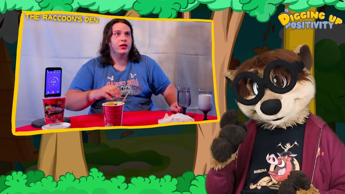 TheRaccoonsDen's tweet photo. Thank you @ThaboMeerkat for featuring our latest run of the #SpicyRamenChallenge with @docter_lol as the fourth contestant @ 3:45!
Be sure to check it out now on their ongoing series on #DiggingUpPositivity ! π¬π
https://t.co/kIgwr5uhRr https://t.co/Oyuu6Vnf7e