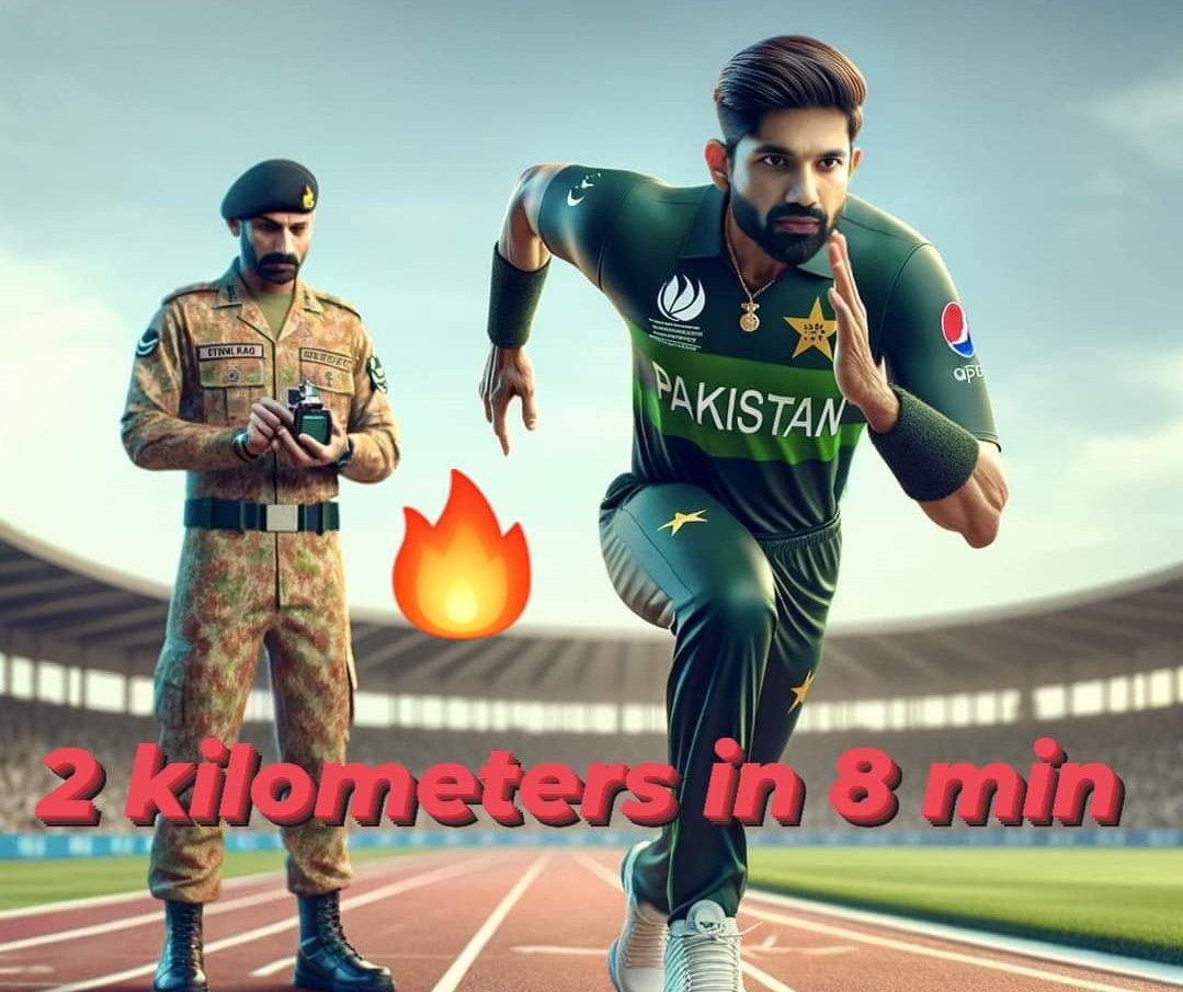 السلام علیکم
 سحری مبارک
Good Morning!

Kakul Fitness Camp Rizwan completed the 2 km distance in 8 minutes and 26 seconds and came second, Irfan Nanyazi was the first, Weldon Rizwan Bhai .❤
 #pakistancricket #PakvsNz2024 #cricketnews