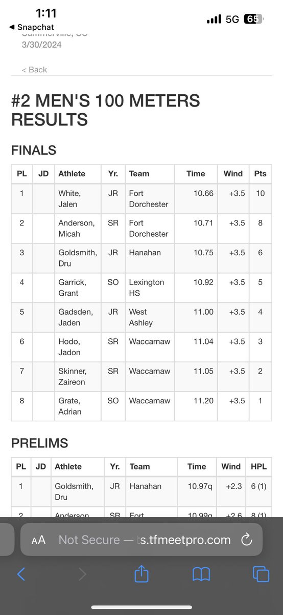 All coaches love speed💨 10.75 100M ain’t bad ❗️@HanahanHawksFB @RivalsWardlaw @DAWGHZERECRUITS @Tony_Villani_