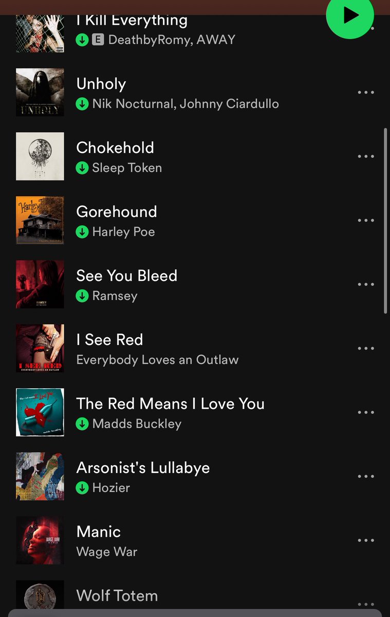 Looking for some song reccs. Ideally songs well suited for impact play. I have a love of metal but would also be happy with some variety as long as it has a driving sound to it. Think intense, connective, violent, and/or highly expressive. Ss is from my current playlist