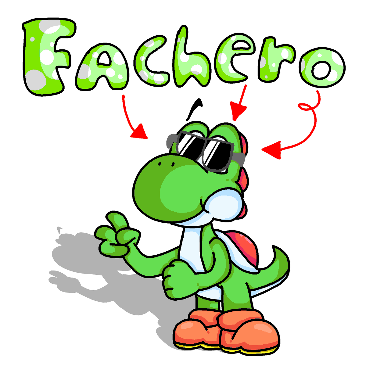 EsoCenatin's tweet photo. Yoshi Fachero ✌️😎 #SuperMarioBros #fachero https://t.co/Uc2E9ujgT2