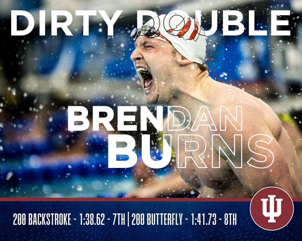 Brendan Burns’ Dirty Double Day ✅ - #swim #swimswam #ncaa #ncaaswim