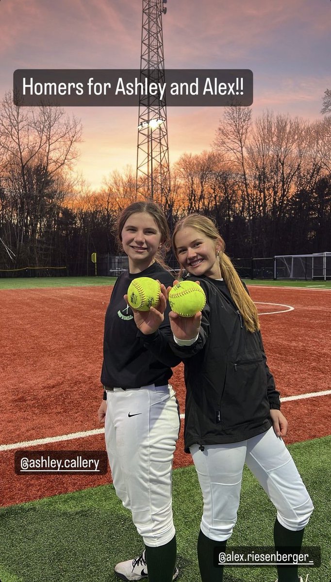 First scrimmage versus Franklin the other day, what a great start to the spring season @Hiller_Softball! #homerun #teamwork #firstwin