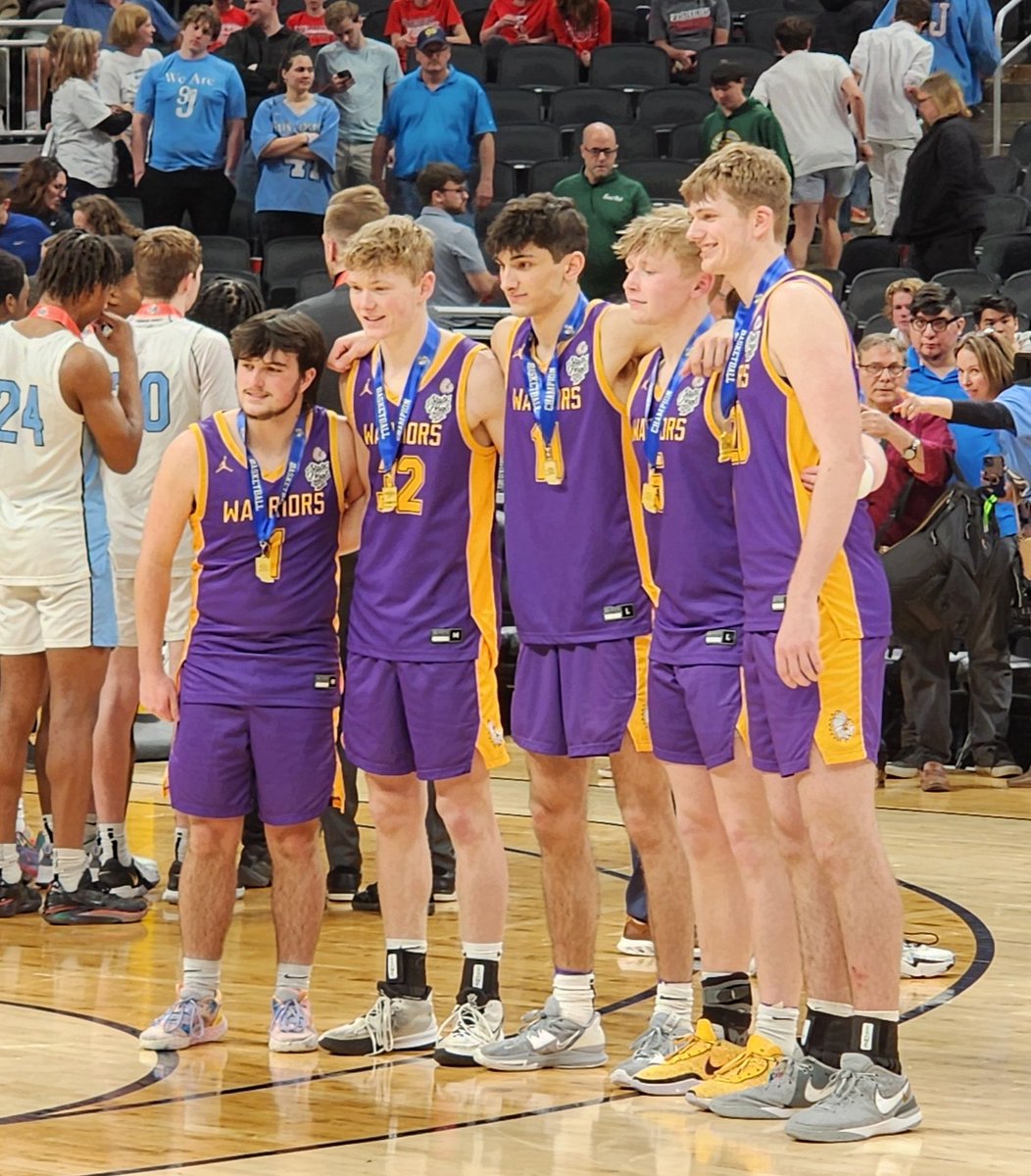 The Iron Five with their state championship medals. <a href="/joshcookNT/">Josh Cook</a>