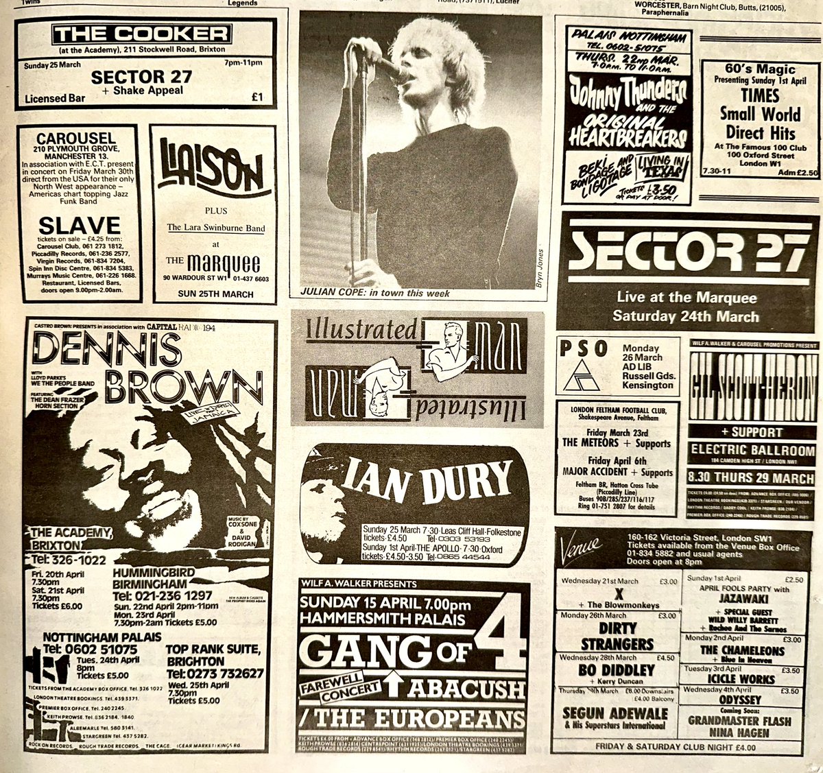 Well, I’ve decided to go and see X at The Venue, Bernie Tormé at The Marquee and back to The Venue for The Icicle Works.

Do enjoy whoever you decide to see.

@Xtheband @Bernie_Torme @TheIcicleWorks 

Sounds Mar 24th 1984