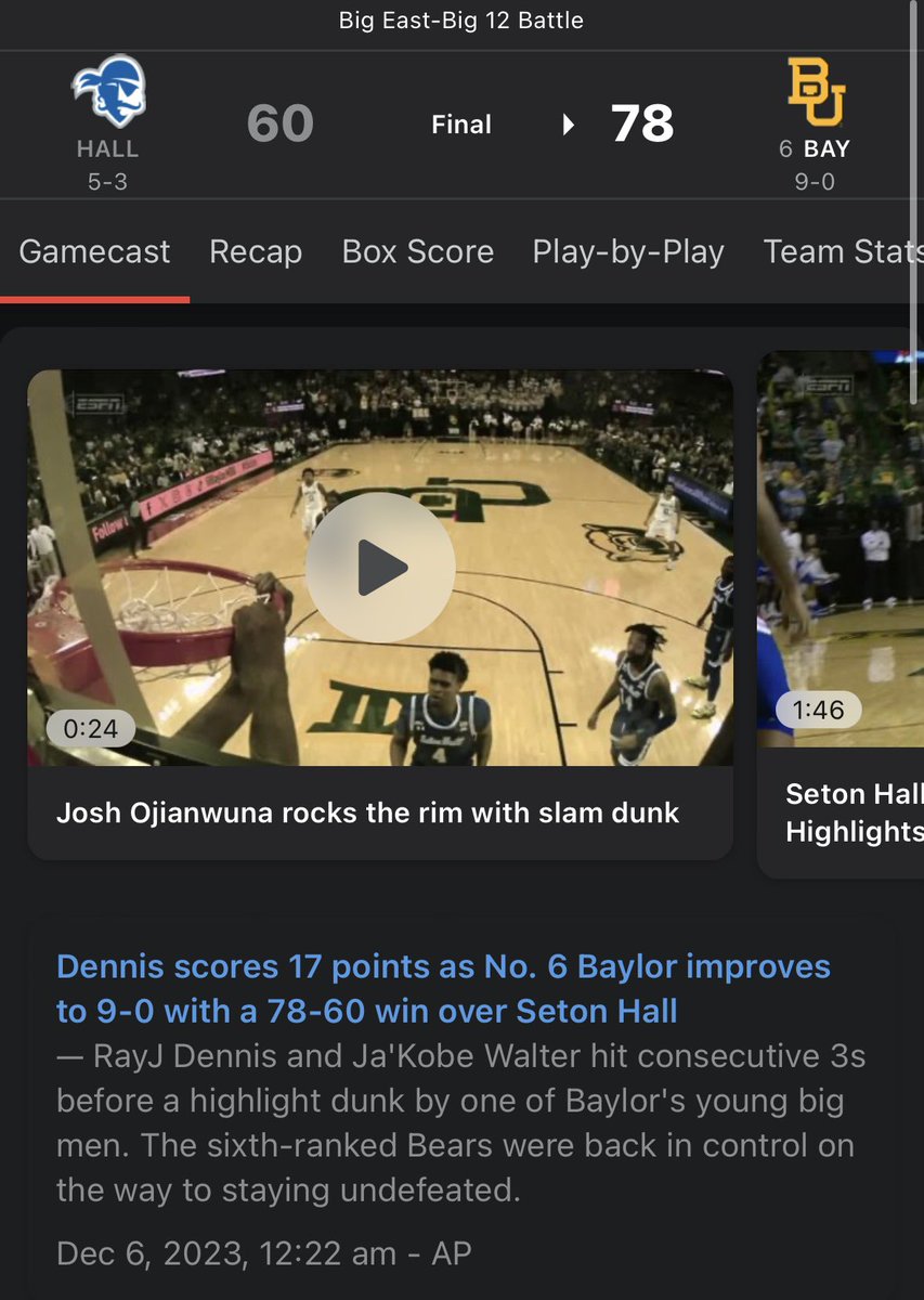 baylorbigxii's tweet photo. #ConsiderTheFollowing 🤔
Baylor > Seton Hall > UConn
is Baylor the best team in the nation? https://t.co/fq4zoGmknJ