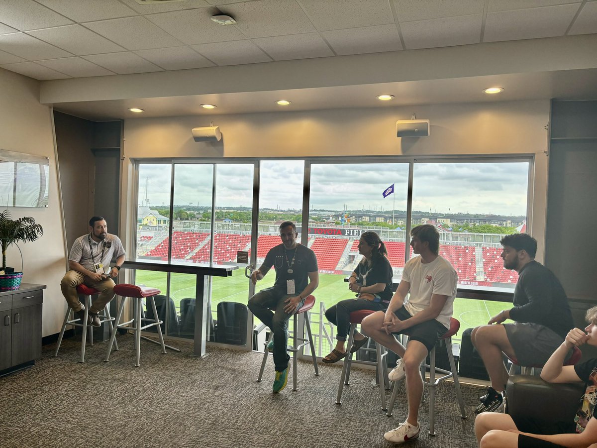 Our <a href="/Trinity_U/">Trinity University</a> Strategic Management class had a pregame lecture from <a href="/SanAntonioFC/">San Antonio FC</a>’s Jose Lizardo (<a href="/TrinitySoccerTX/">Trinity University Men's Soccer</a> alumnus) &amp; Marco Ferruzzi (<a href="/TUWSoccer/">Trinity Soccer</a> parent). It was great to learn about roster and contract management and stadium operations! Thankful for the time &amp; openness.