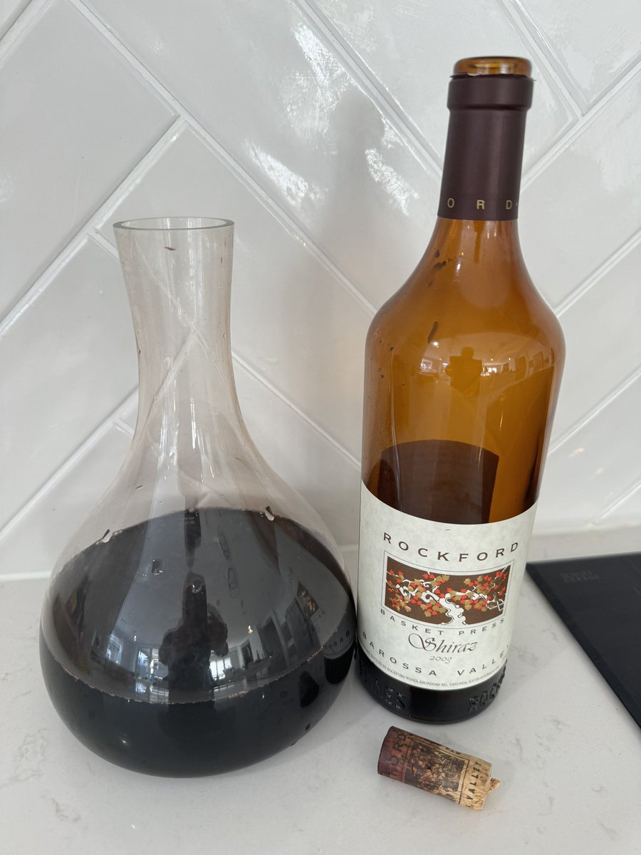 Is there a wine that when you open makes you want to do a little dance? This is mine - Rockford Basket Press, and as an Easter treat I opened a 2003. Have a great weekend. #barossa #winelovers
