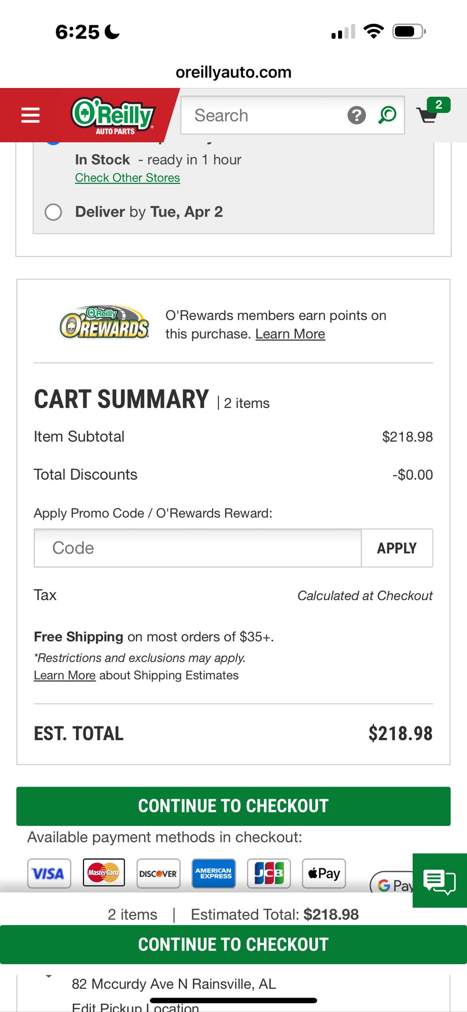 Eric Couch على X: &ldquo;Anybody got any discount codes for O&rsquo;Reilly&rsquo;s 