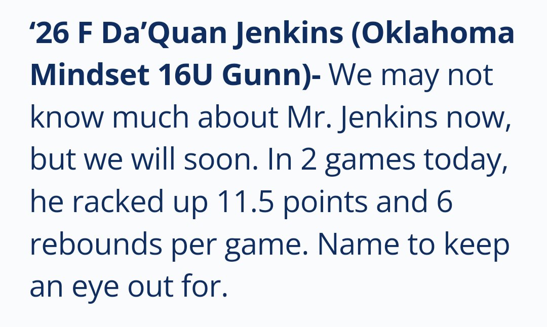 Thanks @RL_HoopsOK for mentioning our guy @DaiquanJenkins4 . He has a big offensive package. Mid-range and inside, with the occasional 3. @OkieBall_1 @PRO16League @NXTPROHoopsSW