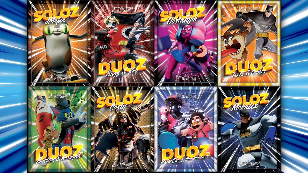 DUOZ &amp; SOLOZ

Hungry to showcase Yourself or Your Team before the legendary Release of <a href="/multiversus/">MultiVersus</a>?

Leave a Reply w/
-You and Your Teammates Tag
-Your Mains (Skins*)
-Retweet
You don't have to be a follower but it helps

Thank you for your continued Support
More Tomorrow
❤️&amp; ♻️