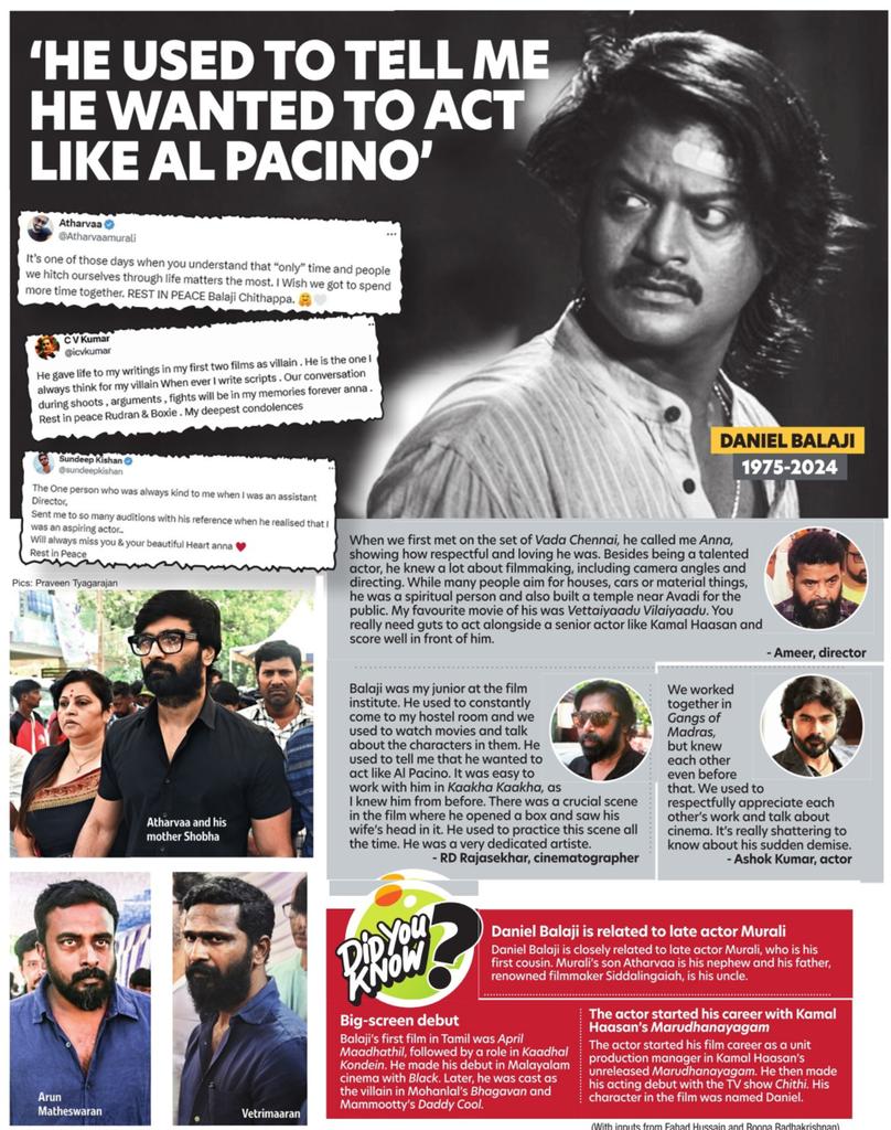 MiniCinemaWorld's tweet image. #DanielBalaji was a very intense actor 
He used to tell me he wanted to act like Al Pacino 
#RIPDanielBalaji