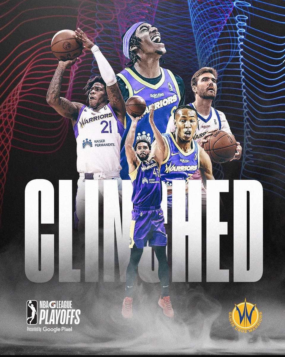 Officially OFFICIAL! With their win tonight, the @GLeagueWarriors have now clinched a spot in the #NBAGLeaguePlayoffs presented by @GooglePixel_US. 🔥