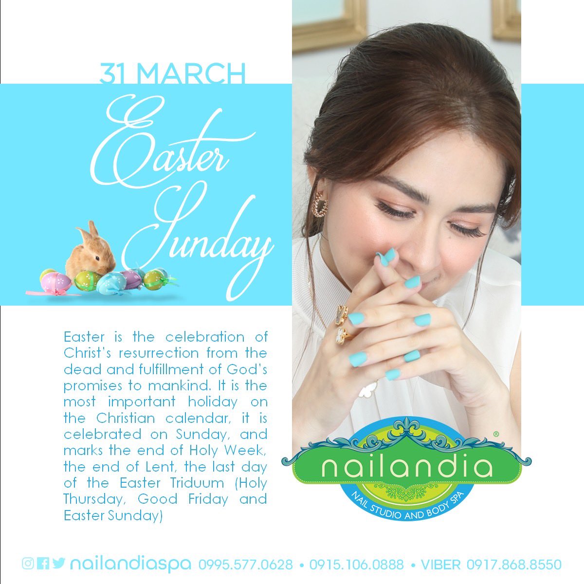 Happy Easter! 🩵💚🩵

Open for #FRANCHISE
#LowFranchiseFee
09955770628
09151060888
#MarianRivera
#NAILANDIA
#NAILANDIALuxe
#NAILANDIAspa
#nailspafranchise
#nailspa
#nails
#spa
#business
#businessopportunity
#fyp
#fypageシ 
#fypviral 
#selfcare 
#selflove
#pamper