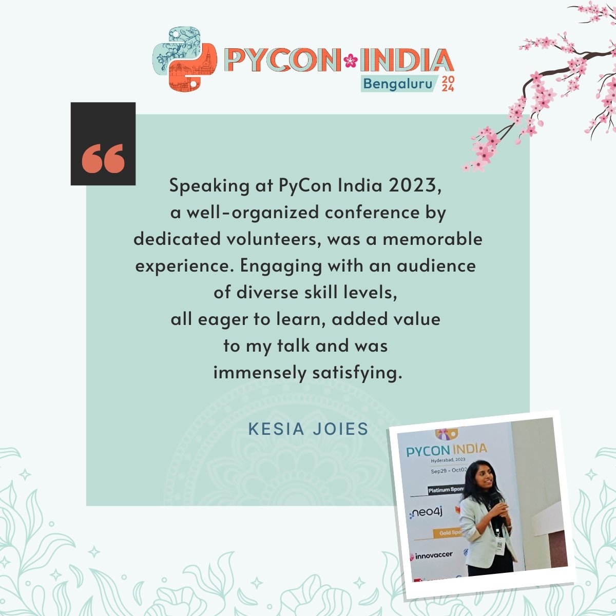 Empowering voices, shaping the future. 🌟

Dive into the experiences of our trailblazing women speakers at 🐍PyCon India 2023. 

#PyConIndia #Testimonials #womenintech