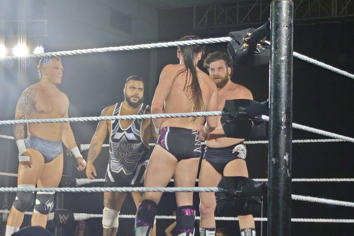 #NXTMelbourne @DrewGulak shows a rare gesture of respect for @WWE_URIAH after defeating him. I wonder if he's looking to grow the ranks of the No Quarter Catch Crew.