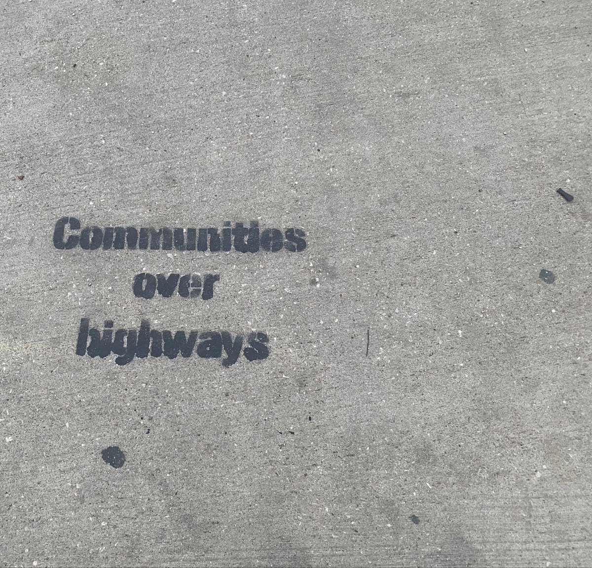 Who did this by Shell Stadium? 👀👀👀 “Communities over highways”