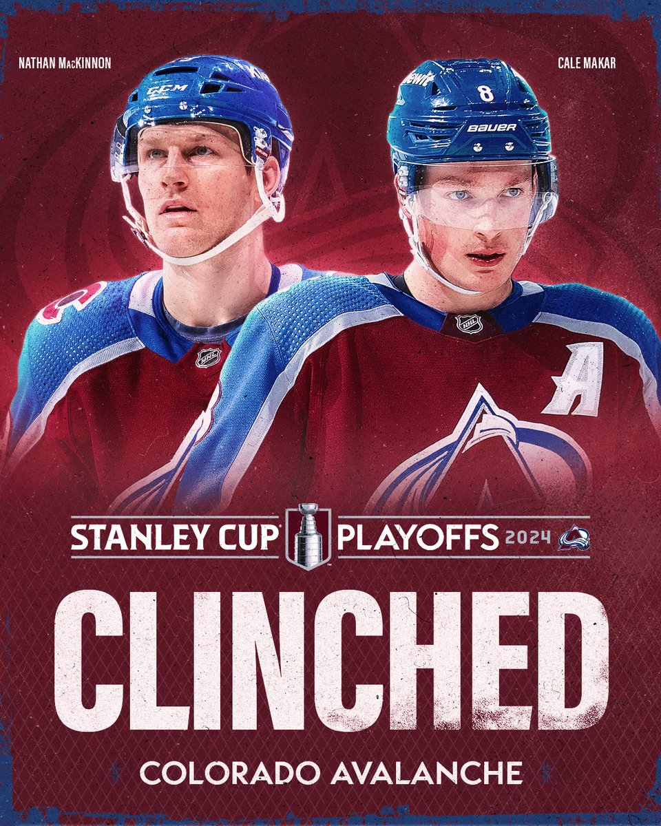 A Colorado CLINCH 🏔️ The @Avalanche have reserved their spot in the #StanleyCup Playoffs!