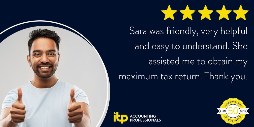 👉 What do people think of us? You’re welcome 😍 

#ITP #Tax #TaxReturn #TaxDeduction #Accountants #Bookkeeping