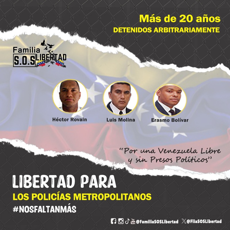 #30marzo Ellos siguen injustamente presos.

¡Merecen ser LIBRES!

#NosFaltanMás #presospolíticos  #LiberenALosPM #LiberenAErasmo