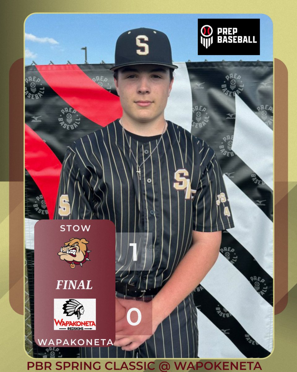 Stow Baseball (@stowbaseball) on Twitter photo Team effort today as the Bulldogs pull out their 1st win of the season. 6 pitchers threw a combined 3 hitter & a few big time plays in the 7th sealed the win.
Top 7 after a <a href="/RomanoM23/">Michael Romano</a> 2B <a href="/KyleBoozer33/">Kyle Boozer</a> singled him in w/a 2 strike 2 out 1B & <a href="/MarconiCam/">Cam Marconi</a> with a HUGE OF asst Team effort today as the Bulldogs pull out their 1st win of the season. 6 pitchers threw a combined 3 hitter & a few big time plays in the 7th sealed the win.
Top 7 after a <a href="/RomanoM23/">Michael Romano</a> 2B <a href="/KyleBoozer33/">Kyle Boozer</a> singled him in w/a 2 strike 2 out 1B & <a href="/MarconiCam/">Cam Marconi</a> with a HUGE OF asst