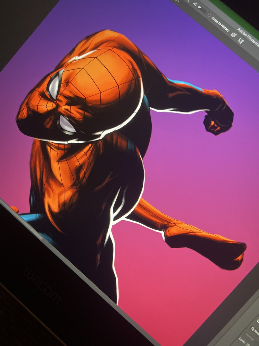 first time drawing spider-man kinda nervous #SpiderMan #drawing #digitaldrawing #digitalpainting #illustration #Marvel #MarvelComics #Photoshop #MadewithWacom #Wacom
