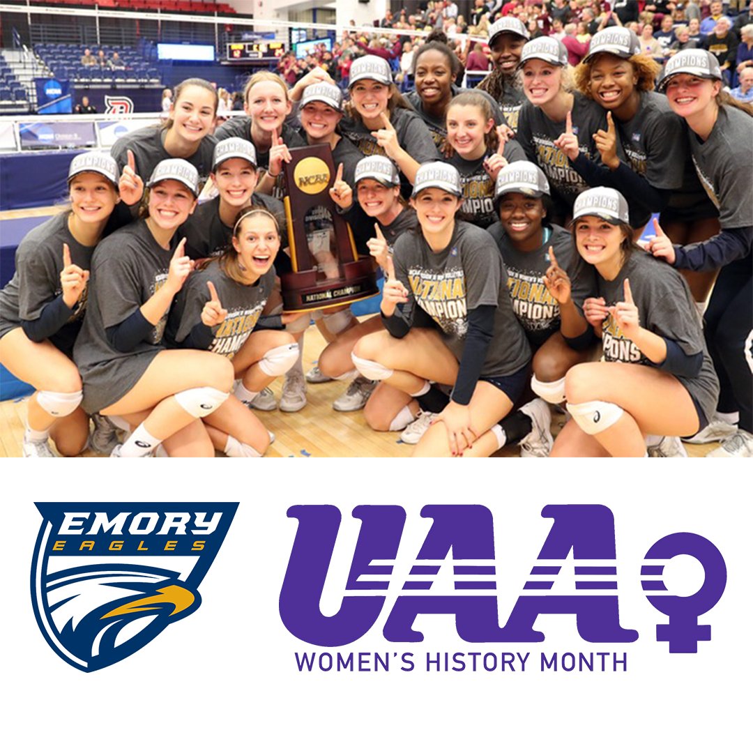 Women's History Month: 2018 Emory University Volleyball. The Eagles won their second NCAA title in program history with a decisive 25-22, 25-16, 25-12 win over top-ranked Calvin. The title was the 25th in Emory history with 20 of them won by women's teams.