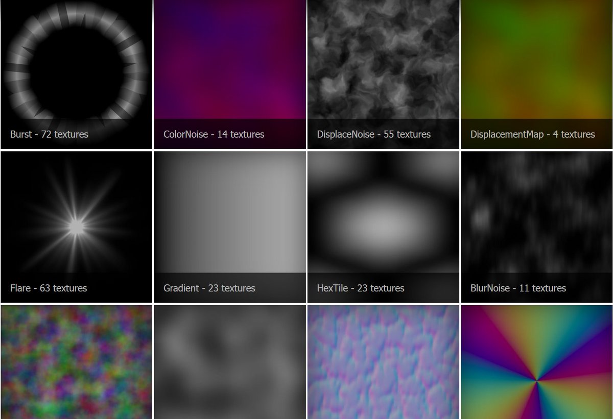 Reminder that VFExtra now has almost 400 vfx textures, divided over 14 categories, which you can get completely for free! nielsdewitte.be/VFExtra/