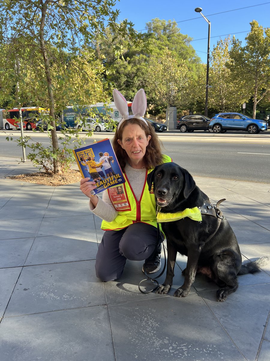 'My trusty guide dog Ted is celebrating his birthday today and turns six years old! Come say hi to us on pitch!' Visit Susan and Ted in Rundle Mall, Adelaide for a copy of our latest edition. ❤️