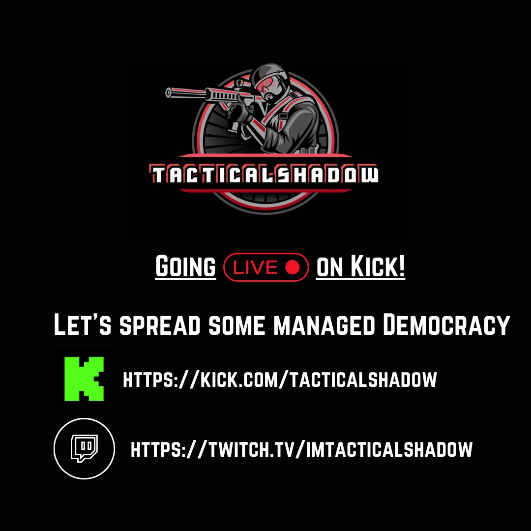 tacticalshadoww's tweet photo. I am going LIVE over on Kick! Come check out the stream, as it is my first one on the platform. We will be playing some Helldivers 2 in order to help the current war effort against the Automatons! Let's go spread some MANAGED DEMOCRACY!  https://t.co/gA0YQ7gQeU https://t.co/6kUVM8FzGB