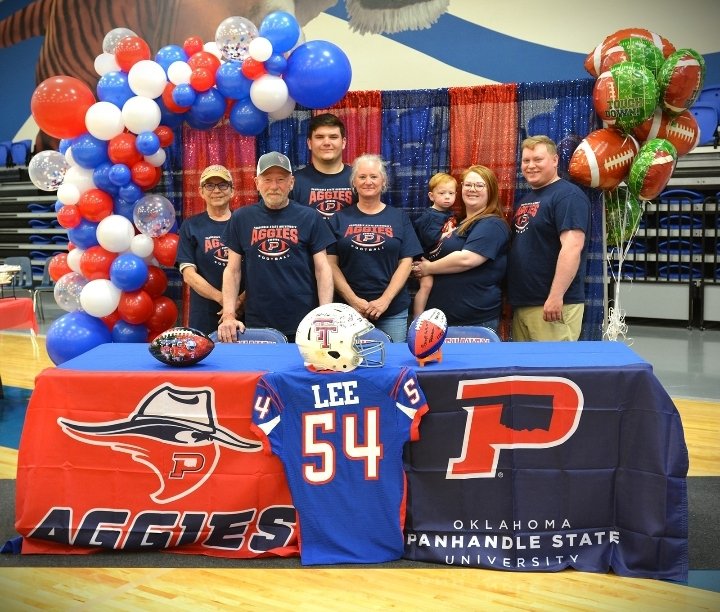 My official college football signing today.. Oklahoma Panhandle State University I am ready to play some football at the next level