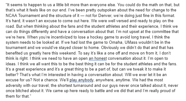 King_TylerB's tweet image. Transcribed David Carle's full quote when asked about the adversity his team faced in traveling across the country to essentially play in 2 road games in the NCAA Tournament. He's long talked about the need for change and gave another great answer postgame.