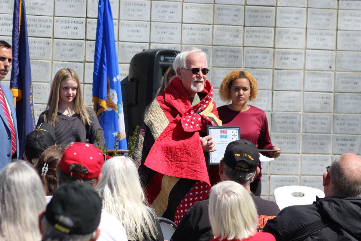 @CaseyCoSchools and SEW Casey awarded 28 “Quilts of Valor” at the Vietnam War Veterans Day ceremony at Triangle Park in Liberty, KY on March 29, 2024. What a great day to honor our Vietnam War /Vietnam Era veterans! #Quiltsofvalor