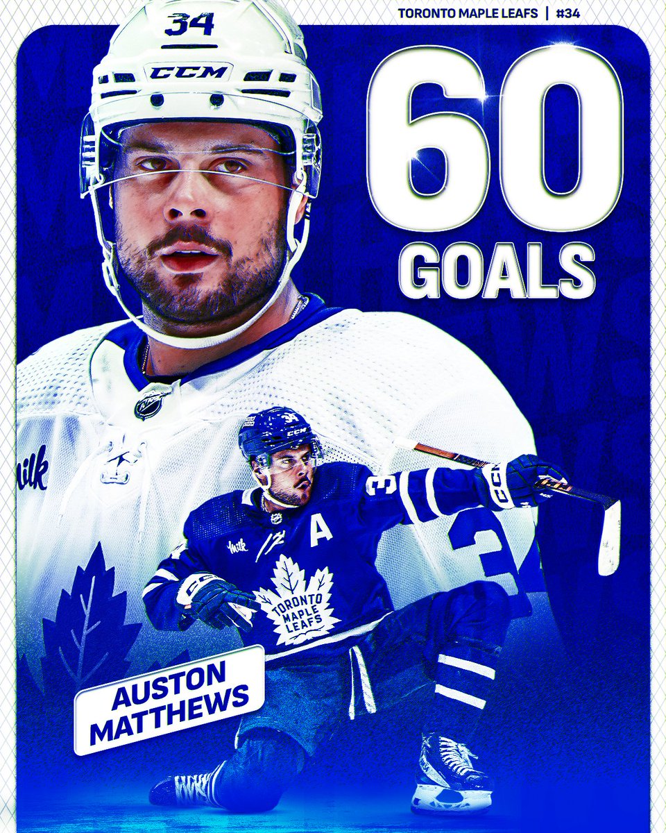 THERE IT IS! 🤩 AUSTON MATTHEWS HITS 60 AGAIN!