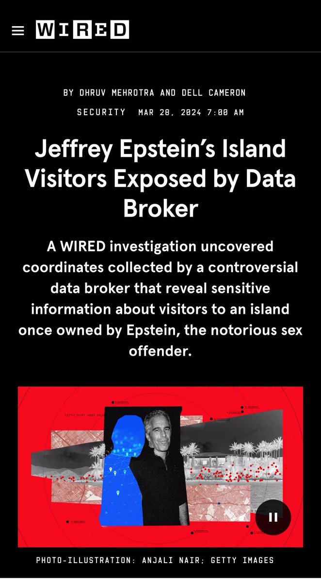 BREAKING🚨 While the world has been hyper focused on the Diddy scandal another one just had a major development. Wired Magazine has obtained 11,279 coordinates that captured the movements of “scores of people who sojourned at Little St. James as early as July 2016. The…