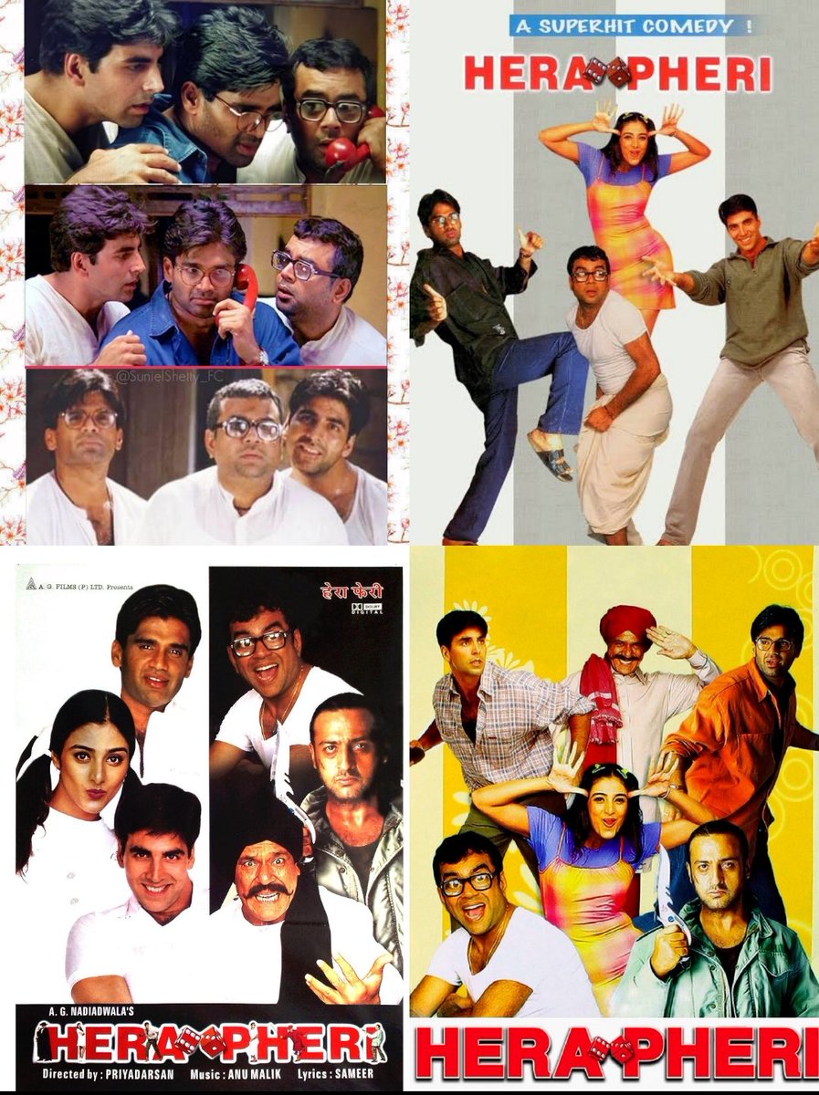 24 Years And COUNTING 🔥
#HeraPheri Completes 24 Years Today - A Cult Classic Comedy Movie Of All Time ❤️

@akshaykumar @SirPareshRawal @SunielVShetty @priyadarshandir #24YearsOfHeraPheri